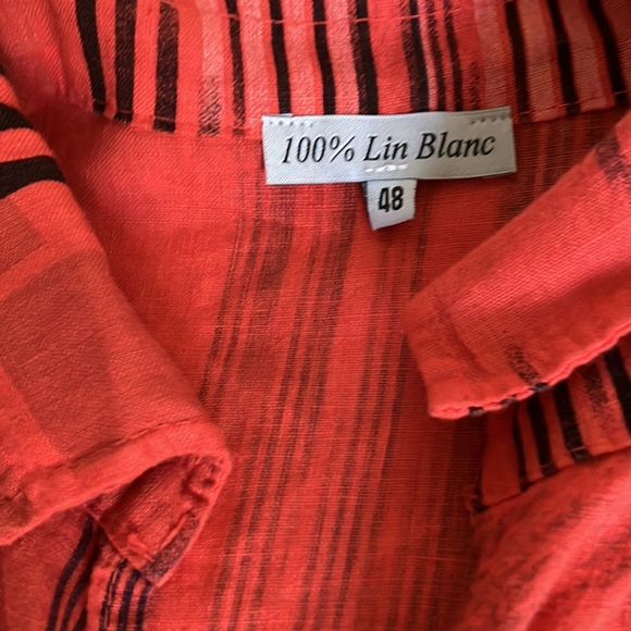Lin Blanc made in Italy EU size 48,US L 100% linen - Picture 6 of 9